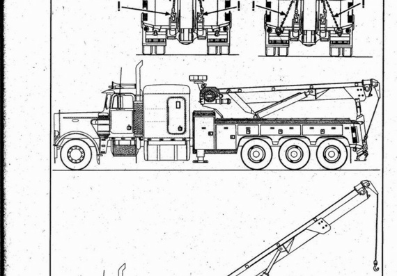 Peterbilt Wrecker truck drawings (figures)